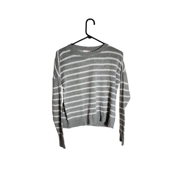 SO Gray & White Striped Knit Sweater XS - Picture 1 of 4